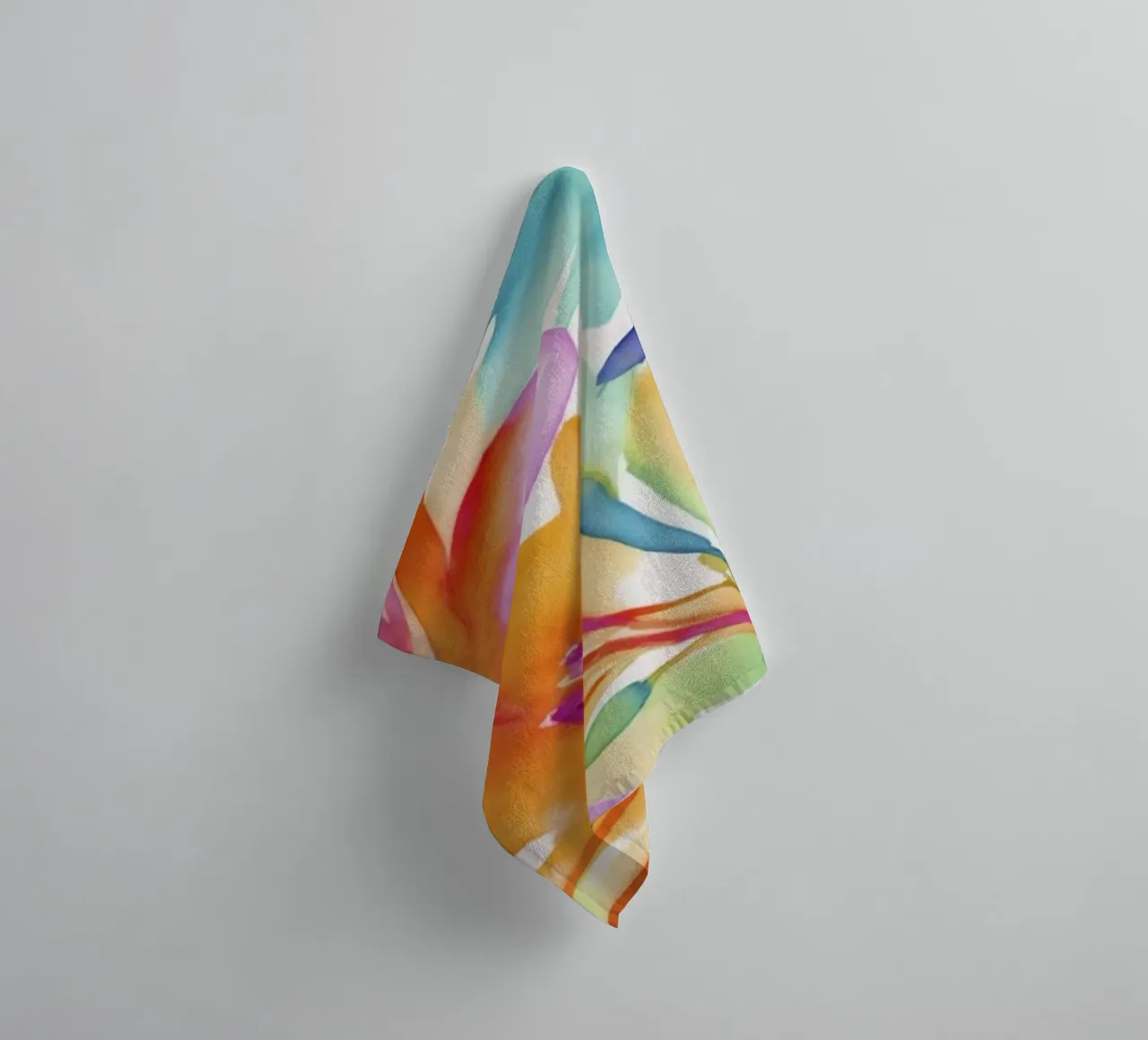 Bunte Fragmente einer botanischen Erinnerung Handtuch von Andrea Haase Modern Home