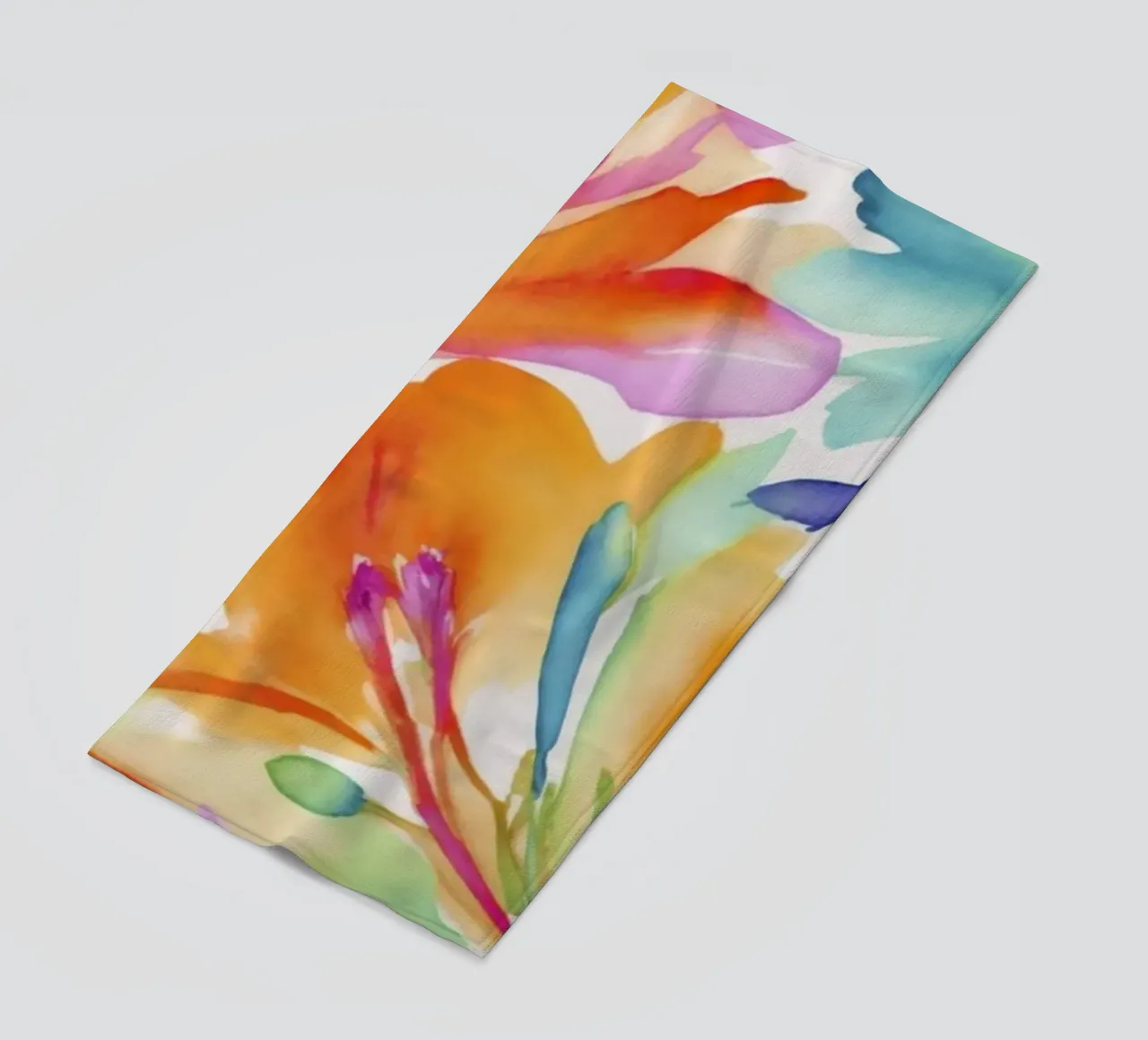 Bunte Fragmente einer botanischen Erinnerung Strandtuch von Andrea Haase Modern Home