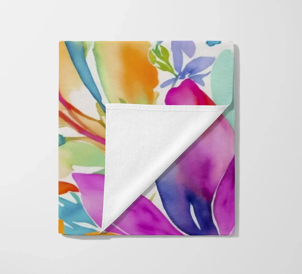 Bunte Fragmente einer botanischen Erinnerung Strandtuch von Andrea Haase Modern Home