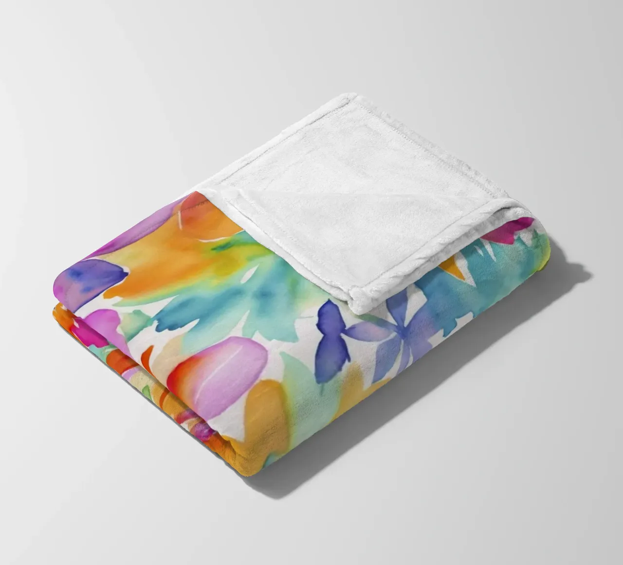 Bunte Fragmente einer botanischen Erinnerung Fleecedecke von Andrea Haase Modern Home