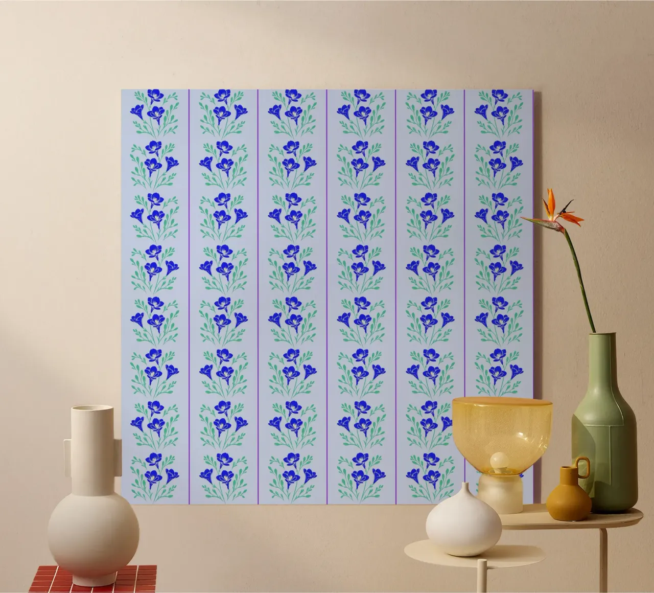 Fresia a strisce blu e verdi plexiglass da SilverPegasus