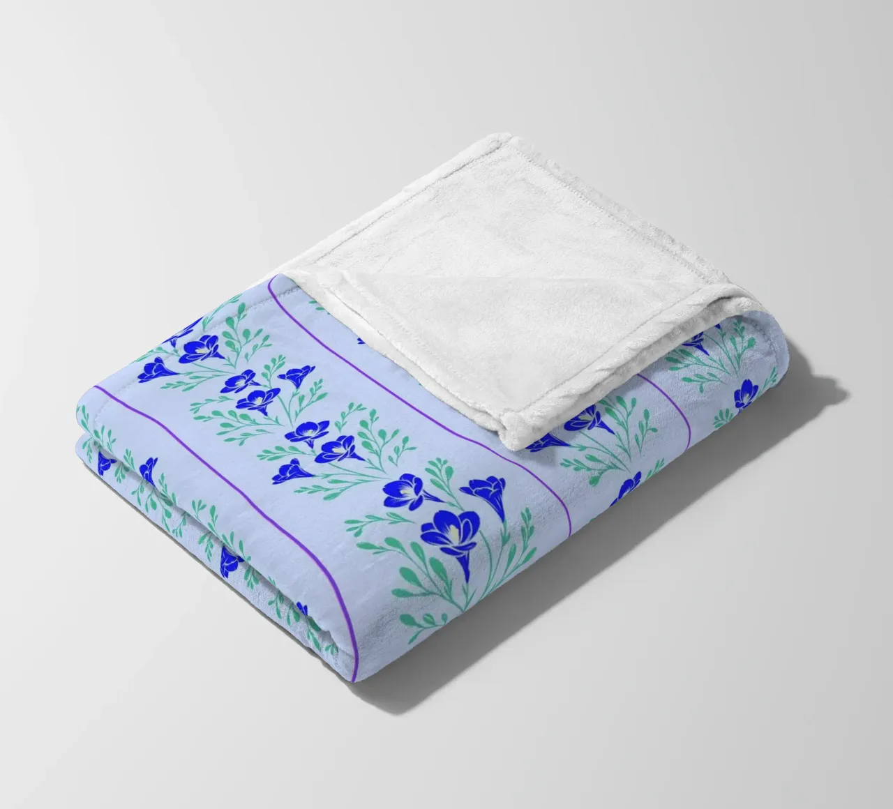 Fresia a strisce blu e verdi coperta in pile da SilverPegasus