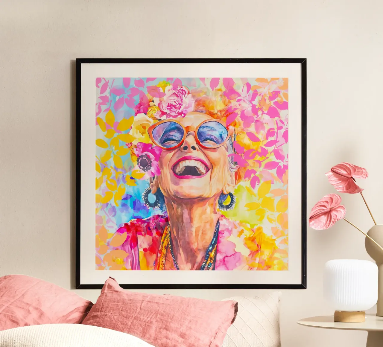 Timeless Flair Portrait d'une icône de la mode poster avec cadre en plastique de Andrea Haase Modern Home