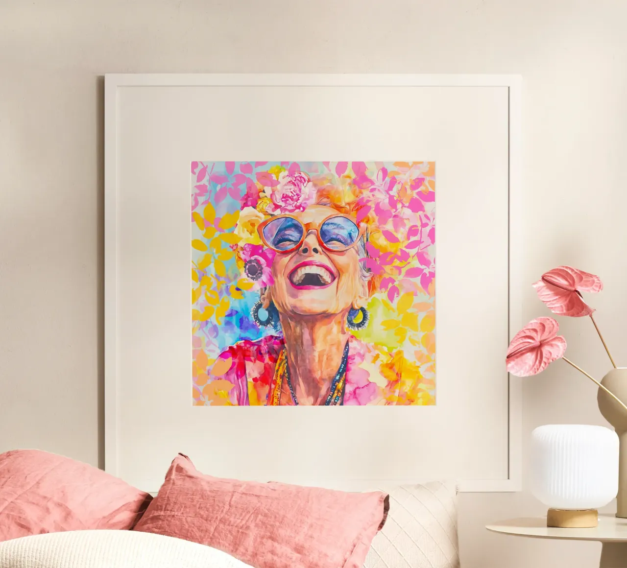 Timeless Flair Portrait d'une icône de la mode poster avec cadre en plastique de Andrea Haase Modern Home