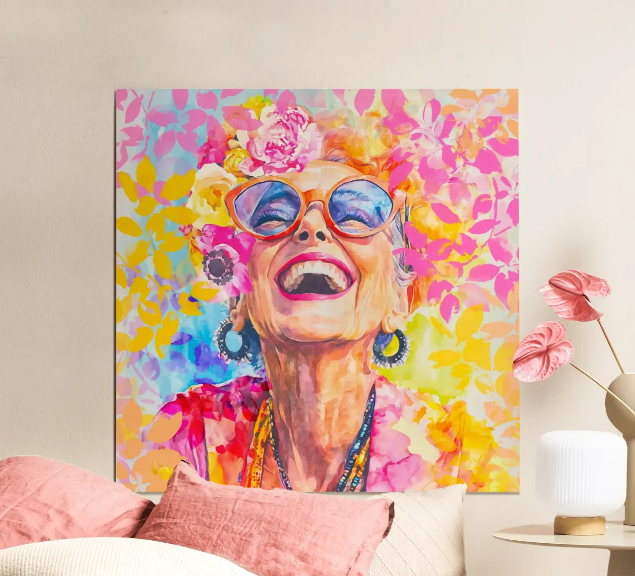 Timeless Flair Portrait d'une icône de la mode poster avec cadre en plastique de Andrea Haase Modern Home
