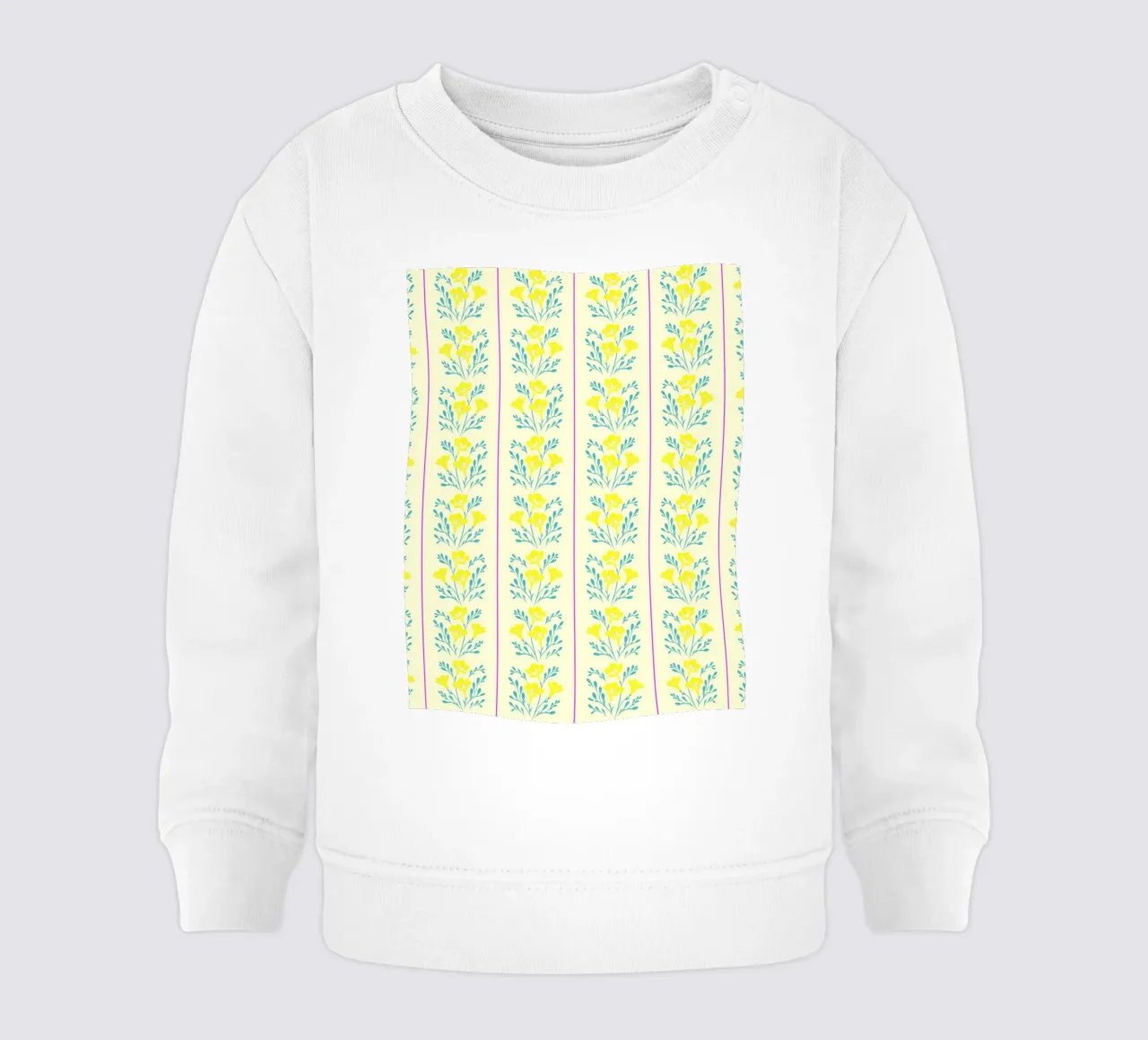 Fresia a strisce giallo e rosa felpa neonato da SilverPegasus