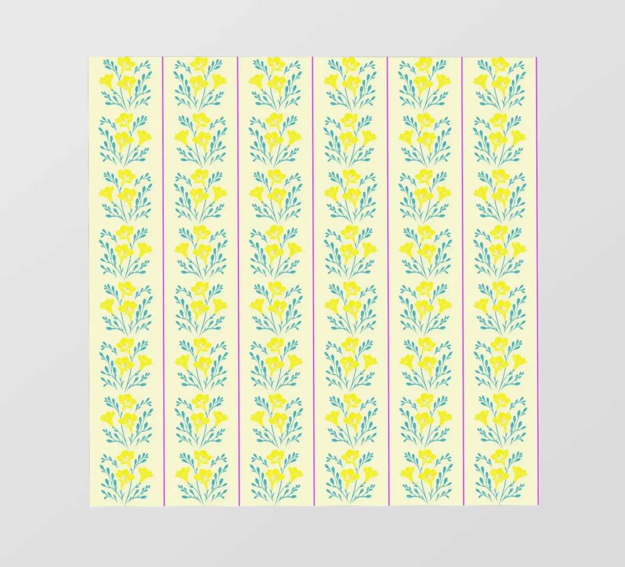 Freesia rayé jaune et rose papier peint photo de SilverPegasus