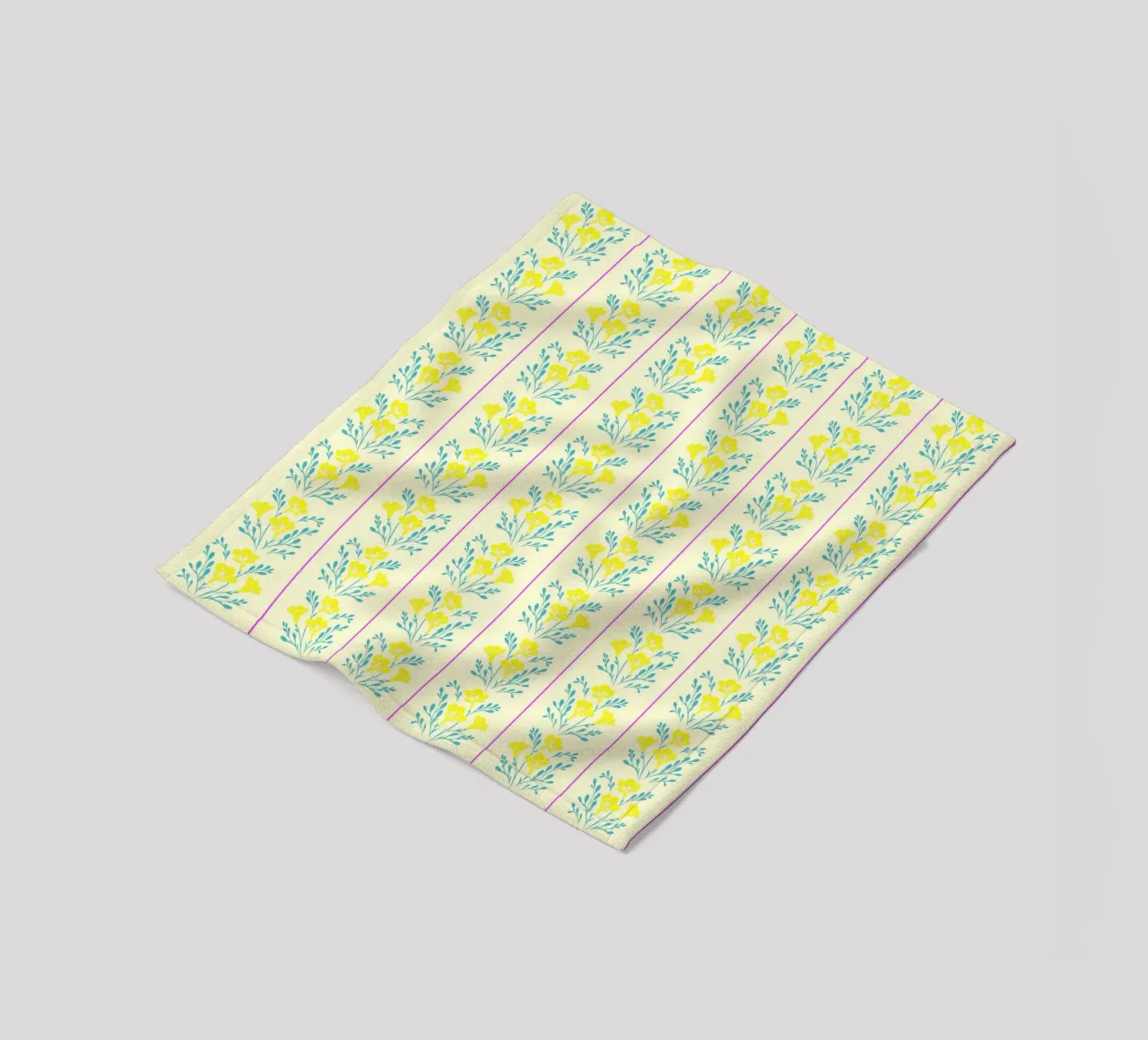 Fresia a strisce giallo e rosa coperta in pile da SilverPegasus