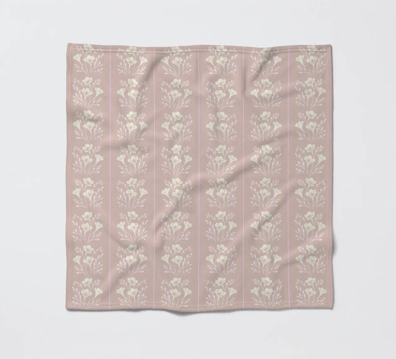 Rayures Freesia Jaune Rose Taupe plaid polaire de SilverPegasus