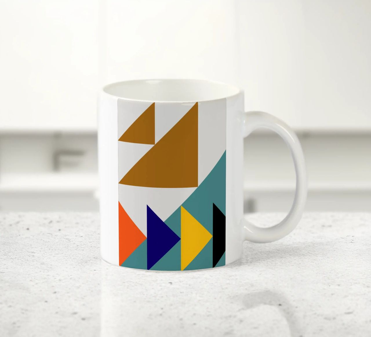 Colorful triangles tazza in ceramica da LisaArtes