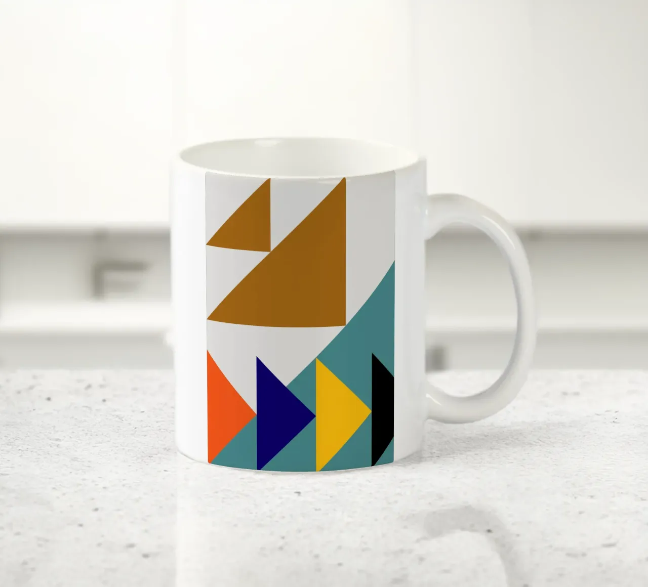 Colorful triangles keramische mok van LisaArtes