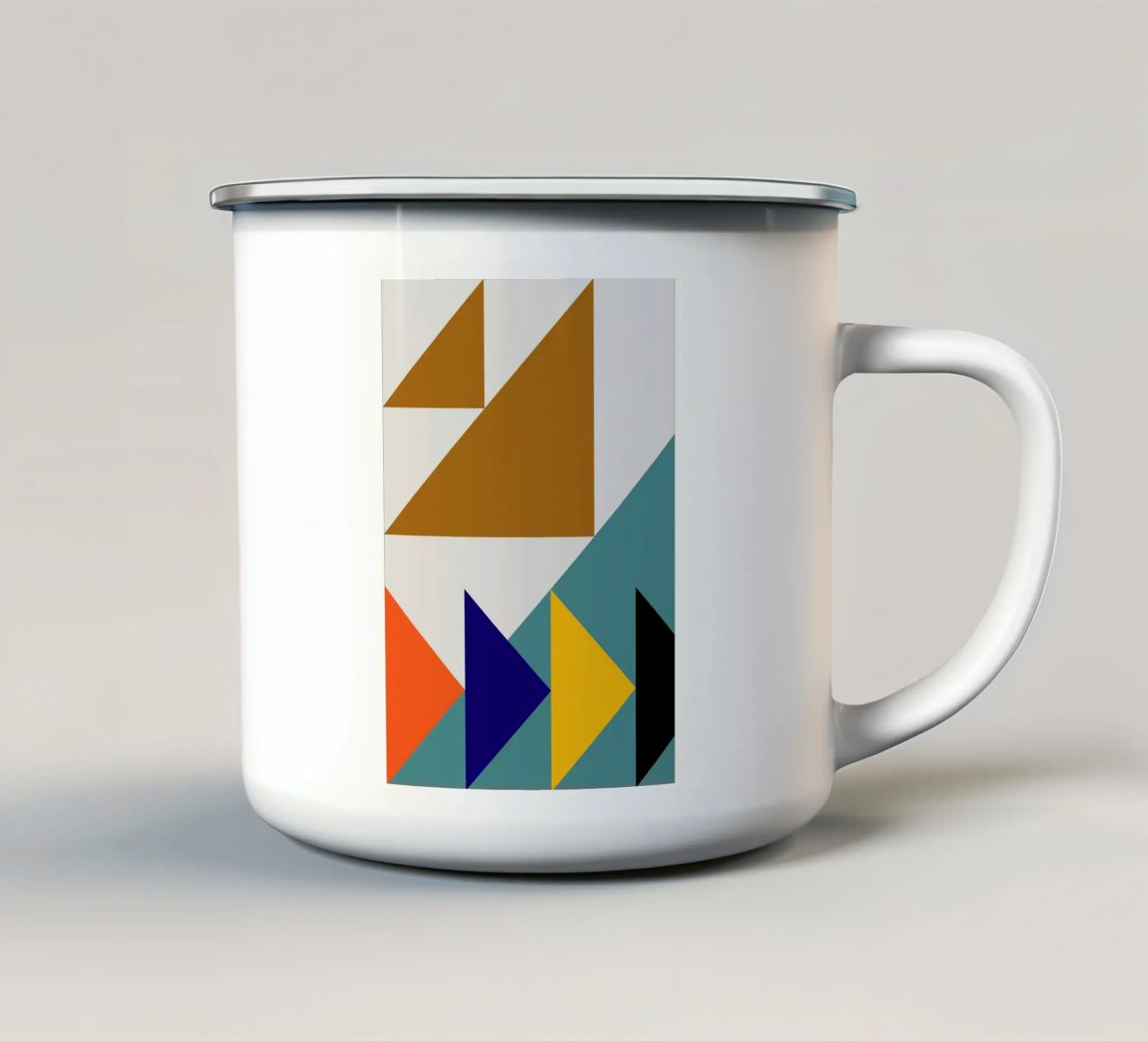 Colorful triangles tazza in smalto da LisaArtes