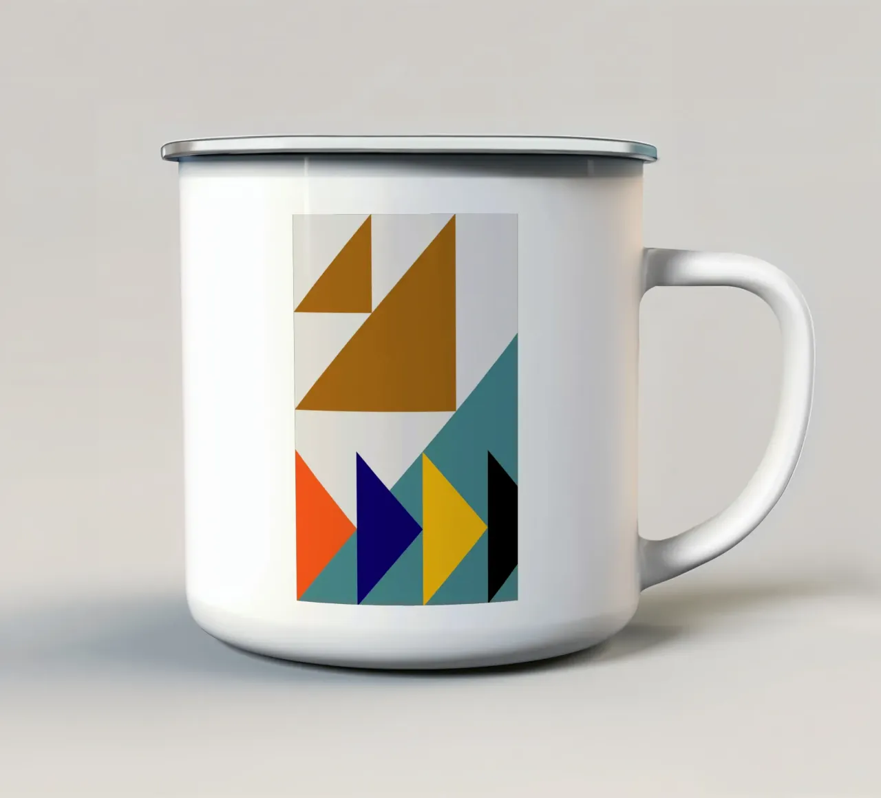 Colorful triangles emaille mok van LisaArtes