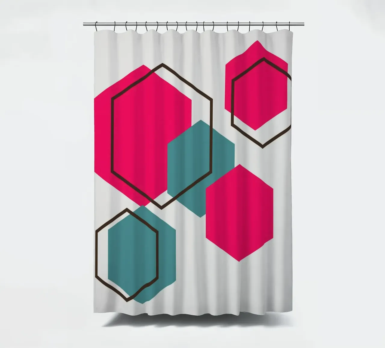 Hexagons shower curtain by LisaArtes