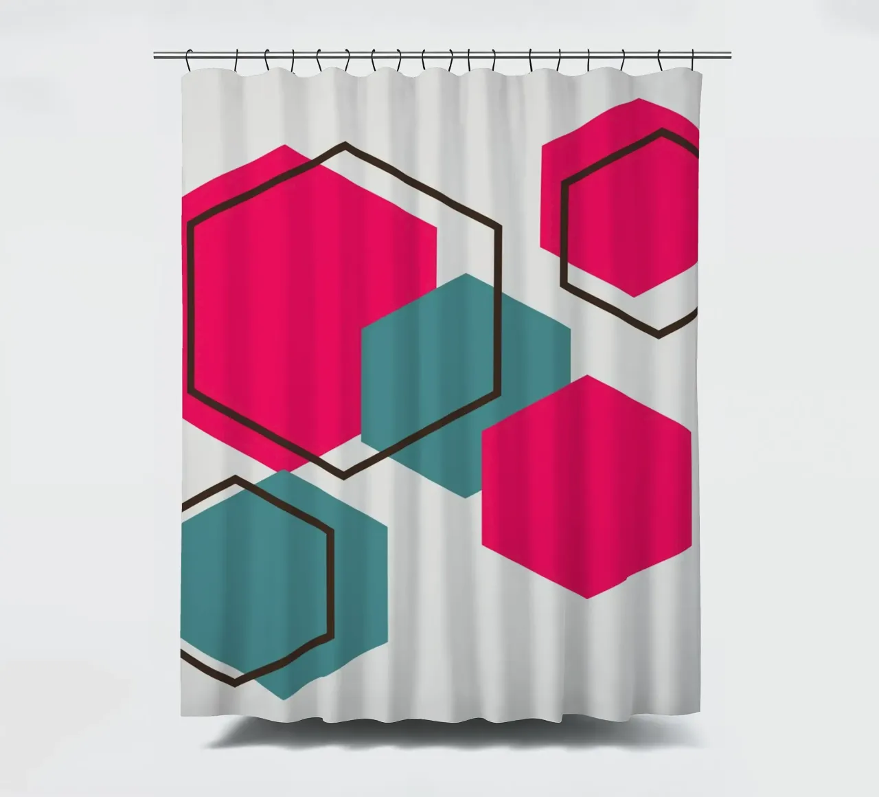 Hexagons shower curtain by LisaArtes