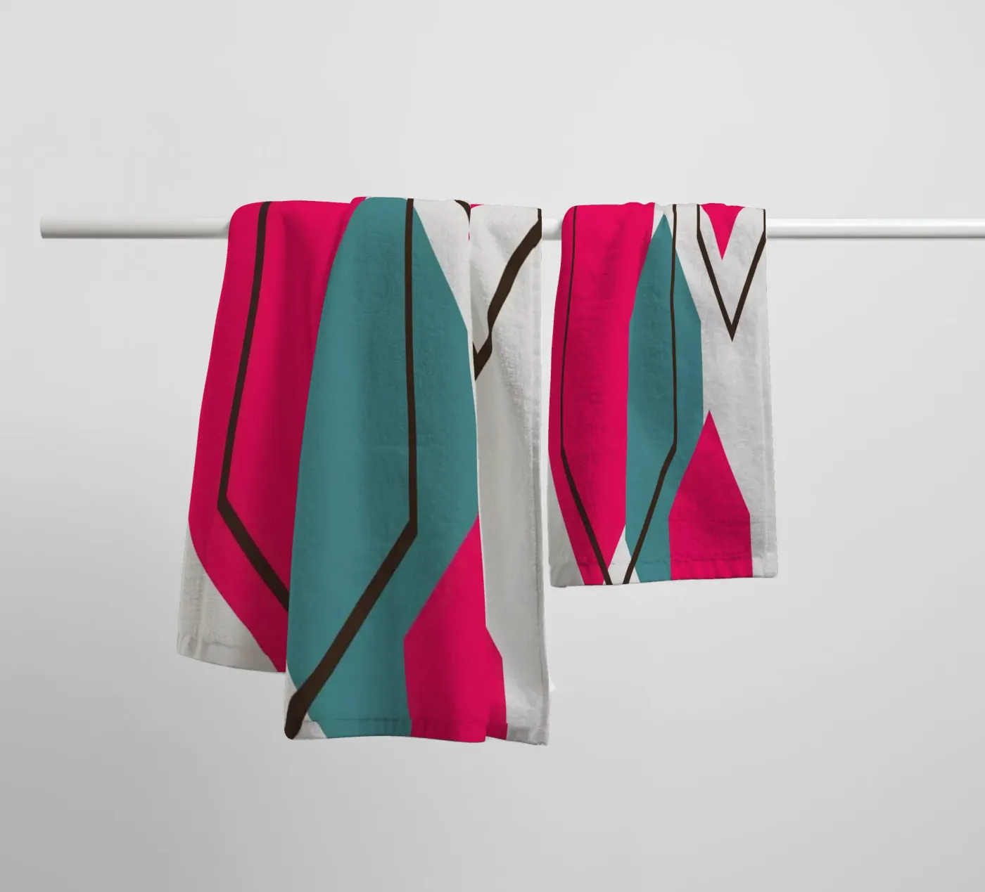 Hexagons badhanddoek van LisaArtes