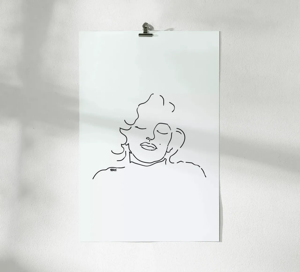 Monroe poster con telaio in legno da Ninhol