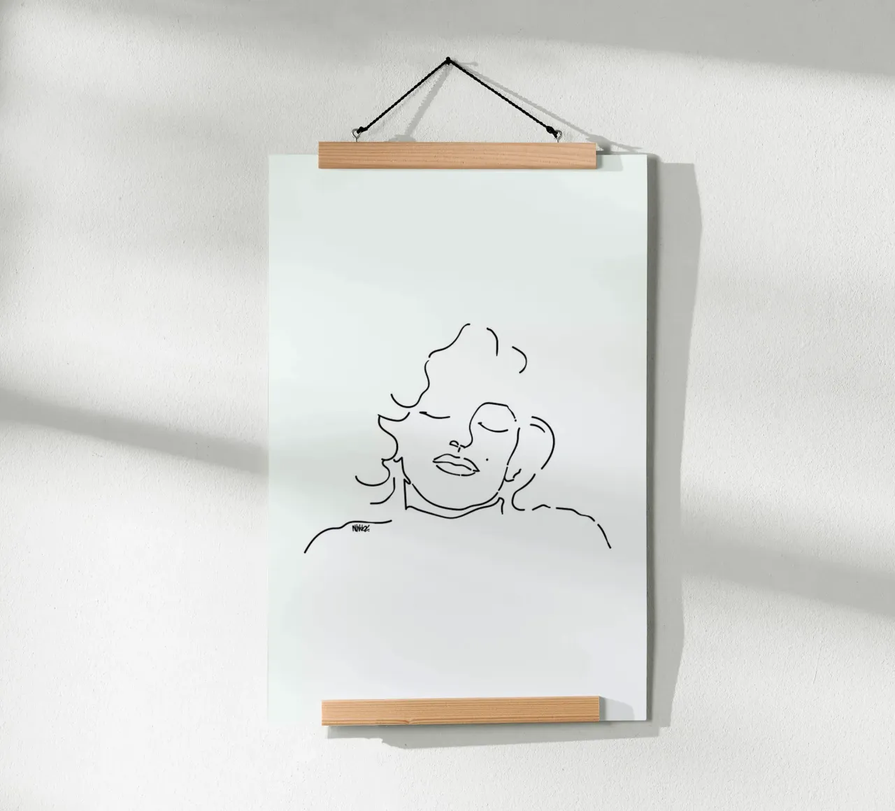 Monroe poster con telaio in legno da Ninhol