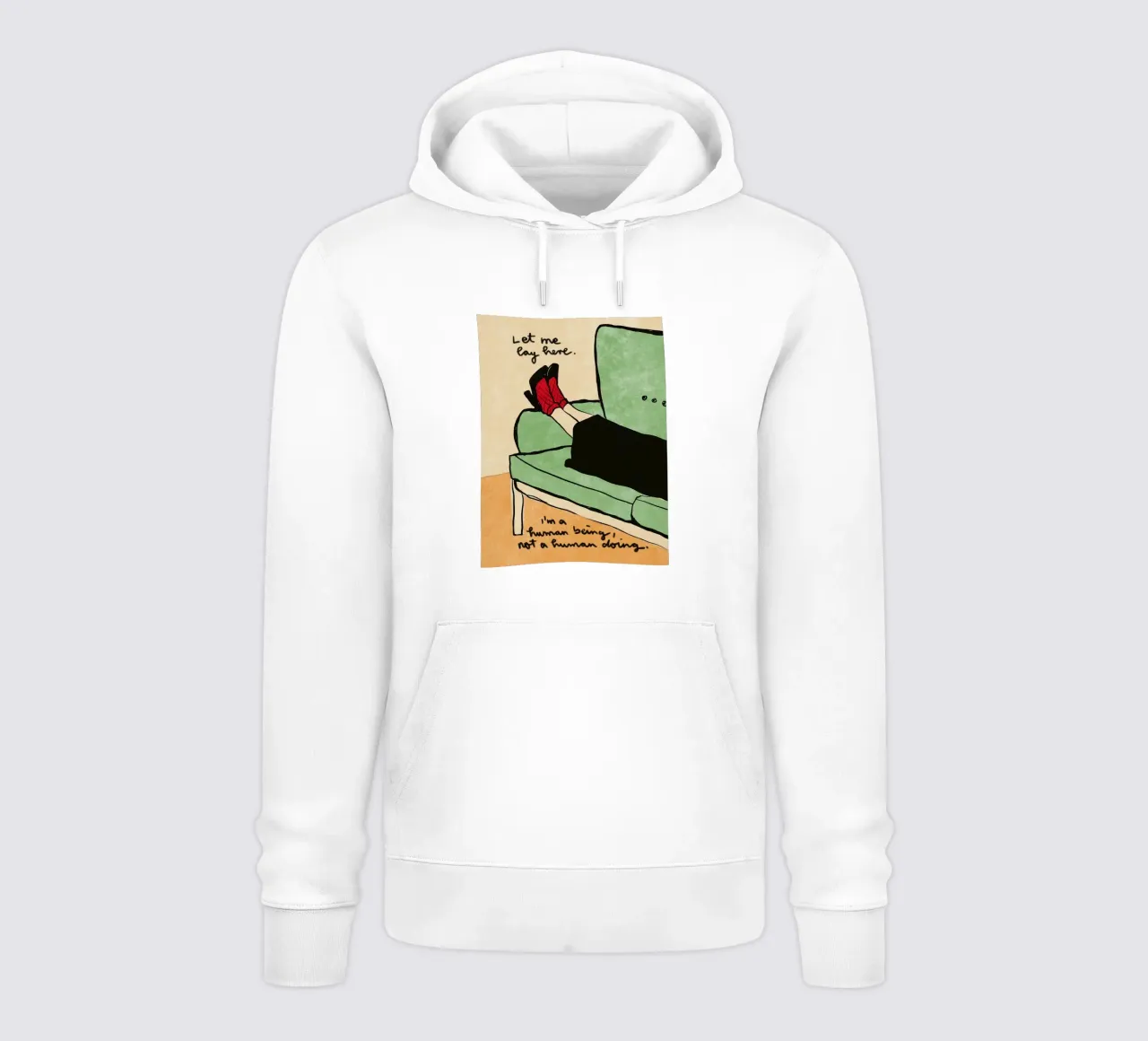 Human Being not a Human Doing felpa con cappuccio da Illustration Raissa Oltmanns