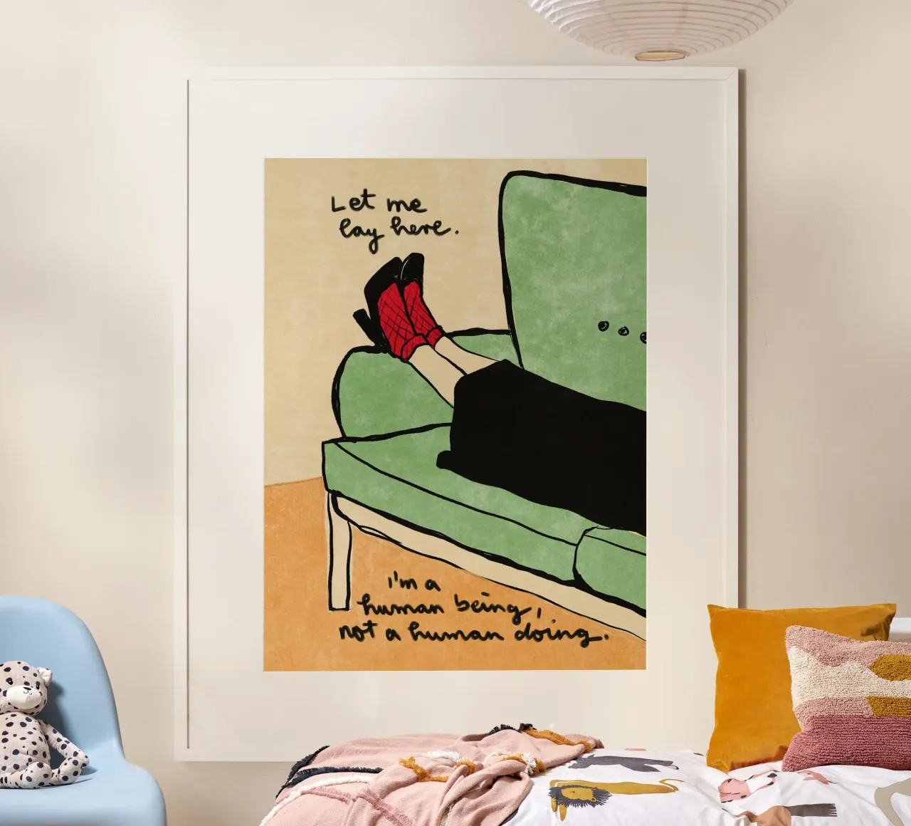 Human Being not a Human Doing poster da Illustration Raissa Oltmanns