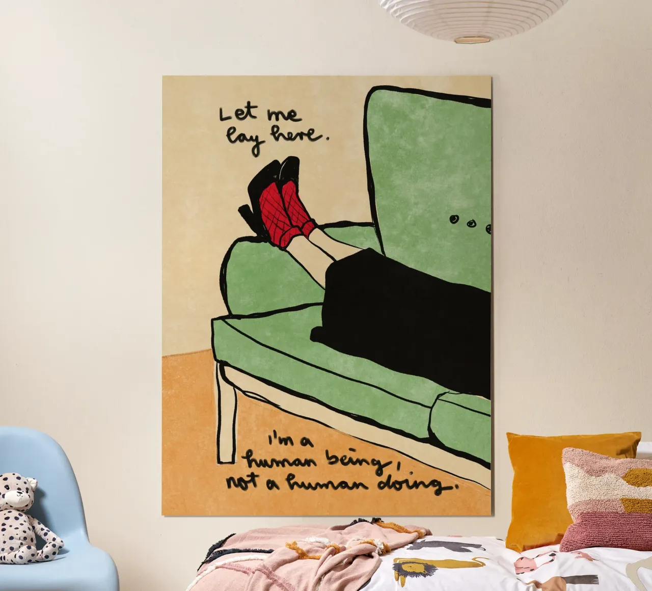Human Being not a Human Doing poster da Illustration Raissa Oltmanns