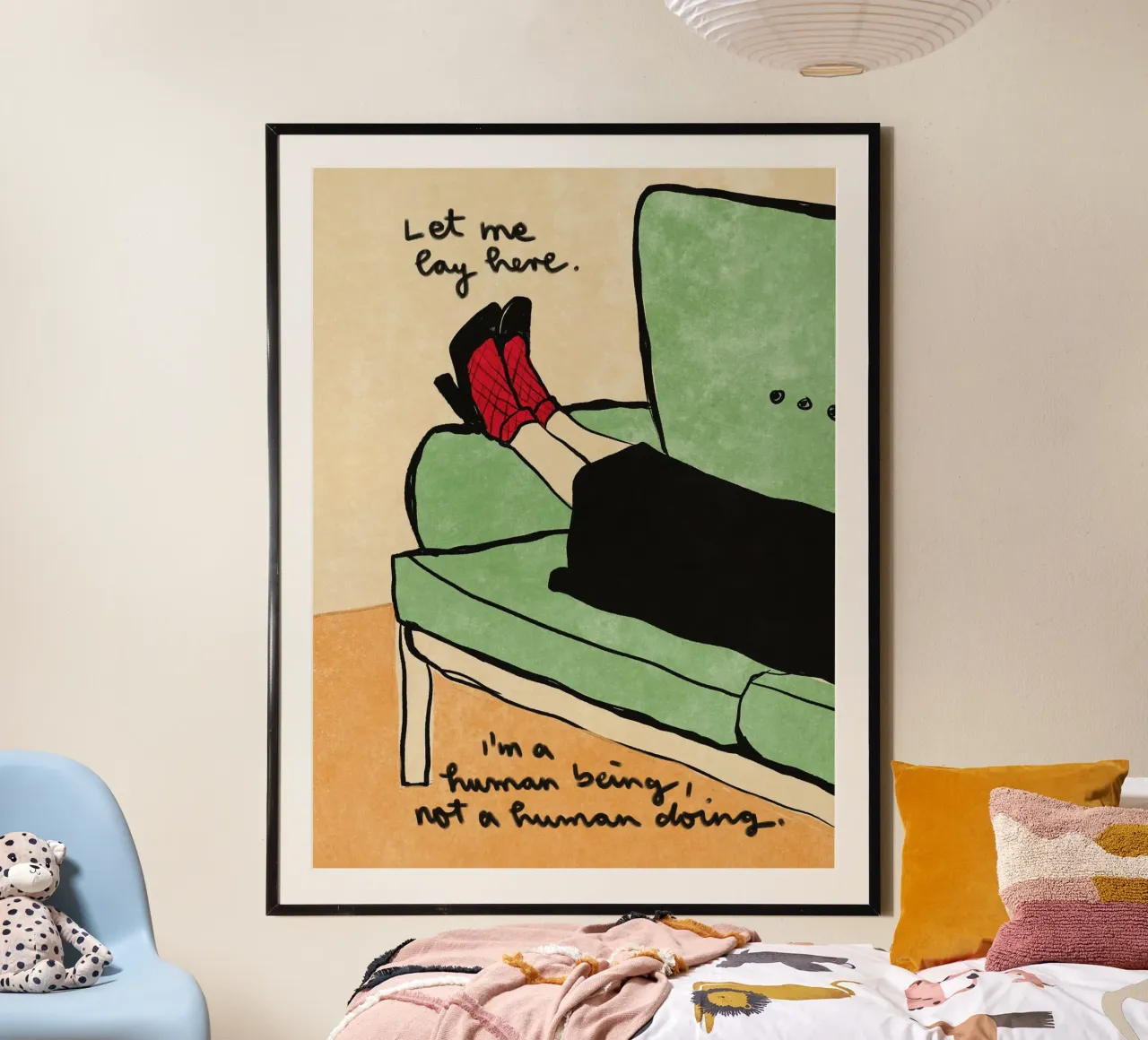 Human Being not a Human Doing poster da Illustration Raissa Oltmanns