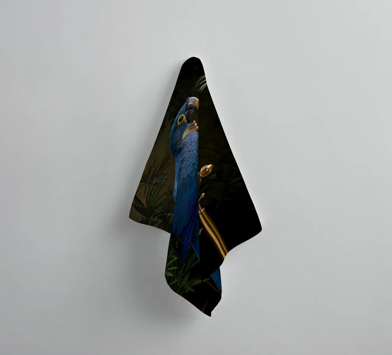 Blue Macaw towel by Pawtrait Studio
