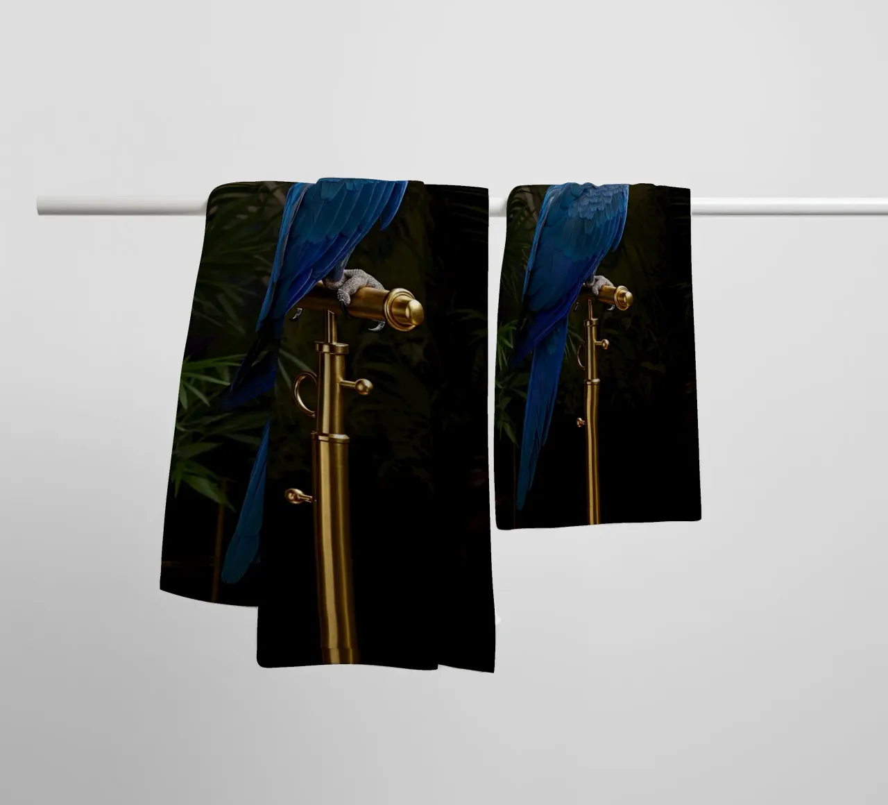 Blue Macaw towel by Pawtrait Studio