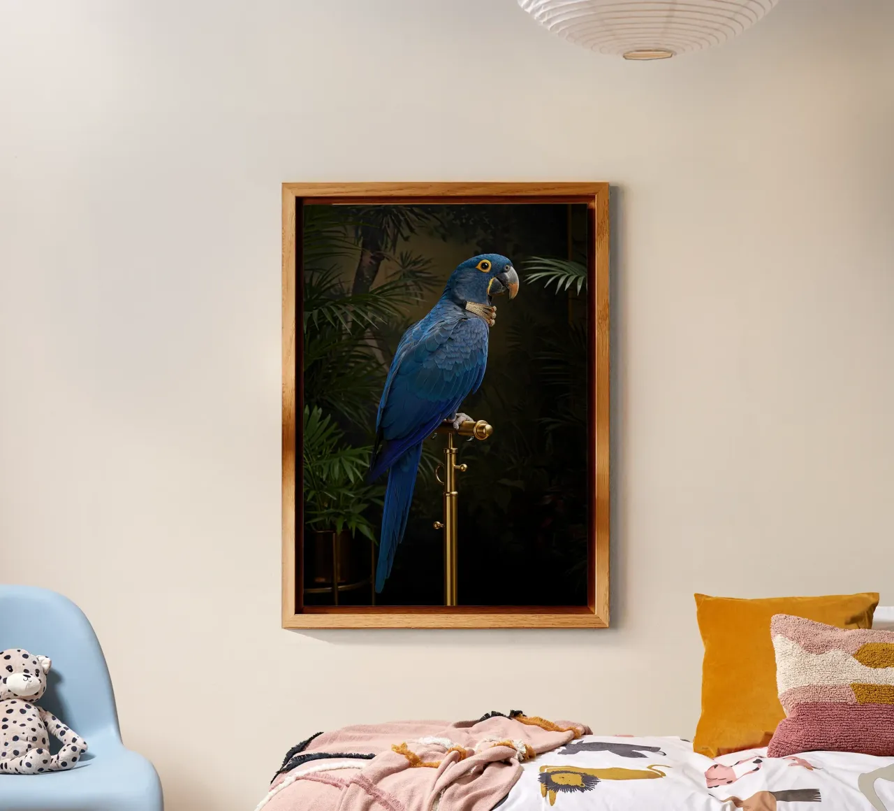 Blue Macaw forex plate by Pawtrait Studio