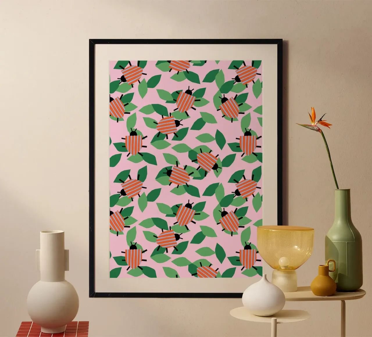 Käfer und Blätter poster da Lisa Jasmin Bauer