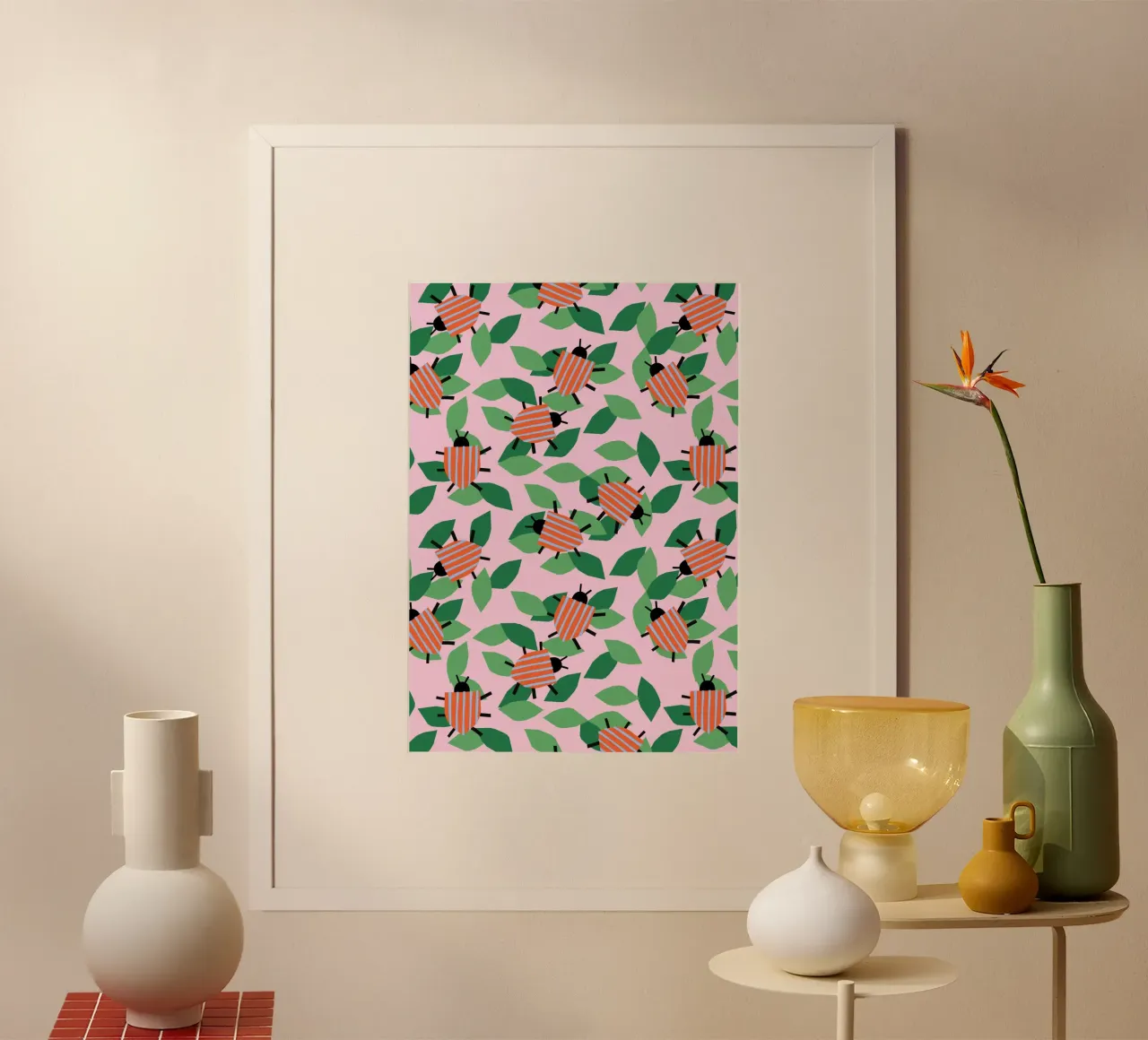 Käfer und Blätter poster da Lisa Jasmin Bauer