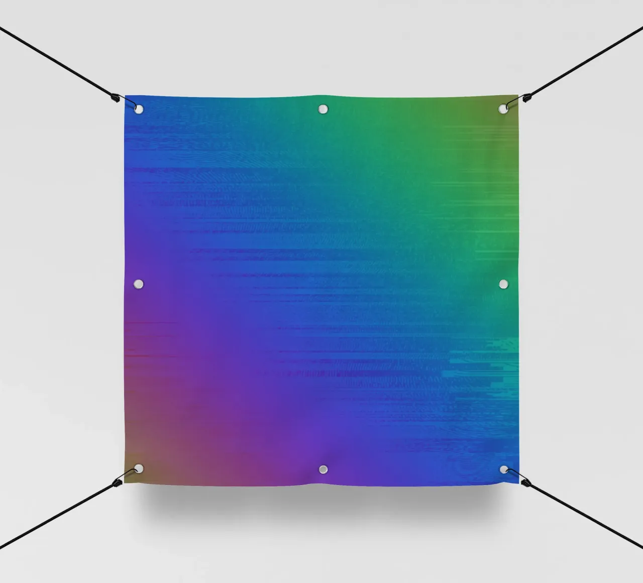 Rainbow_Pixel_AaveR pvc-zeil van Crypto_Jungle