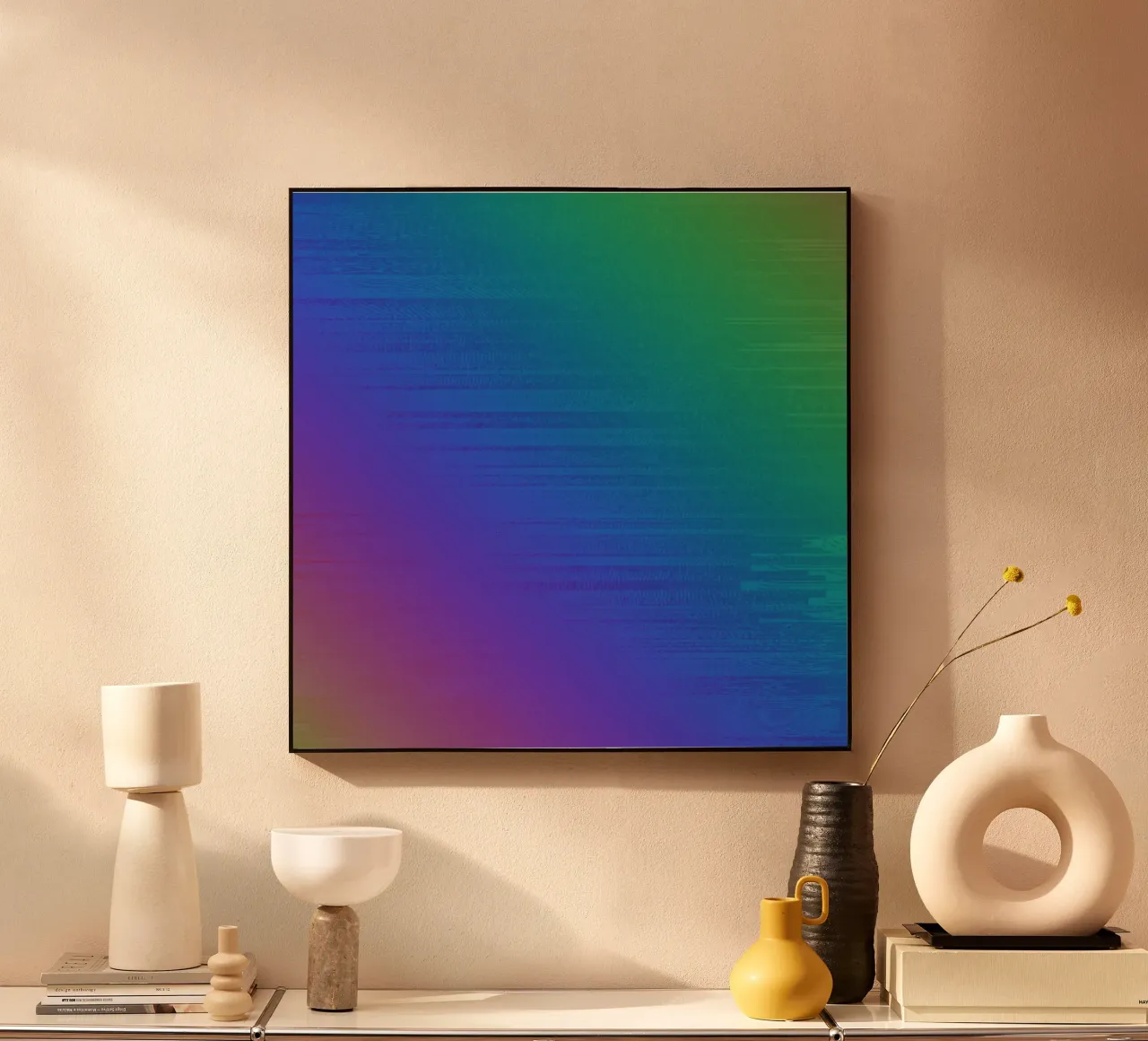 Rainbow_Pixel_AaveR alluminio dibond da Crypto_Jungle