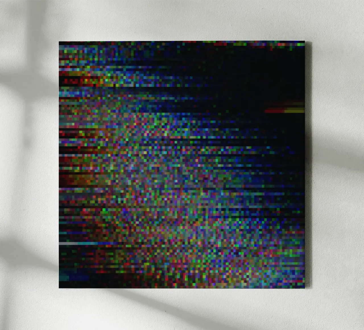 Rainbow_Pixel_Aave tela con Cornice a cassetta da Crypto_Jungle