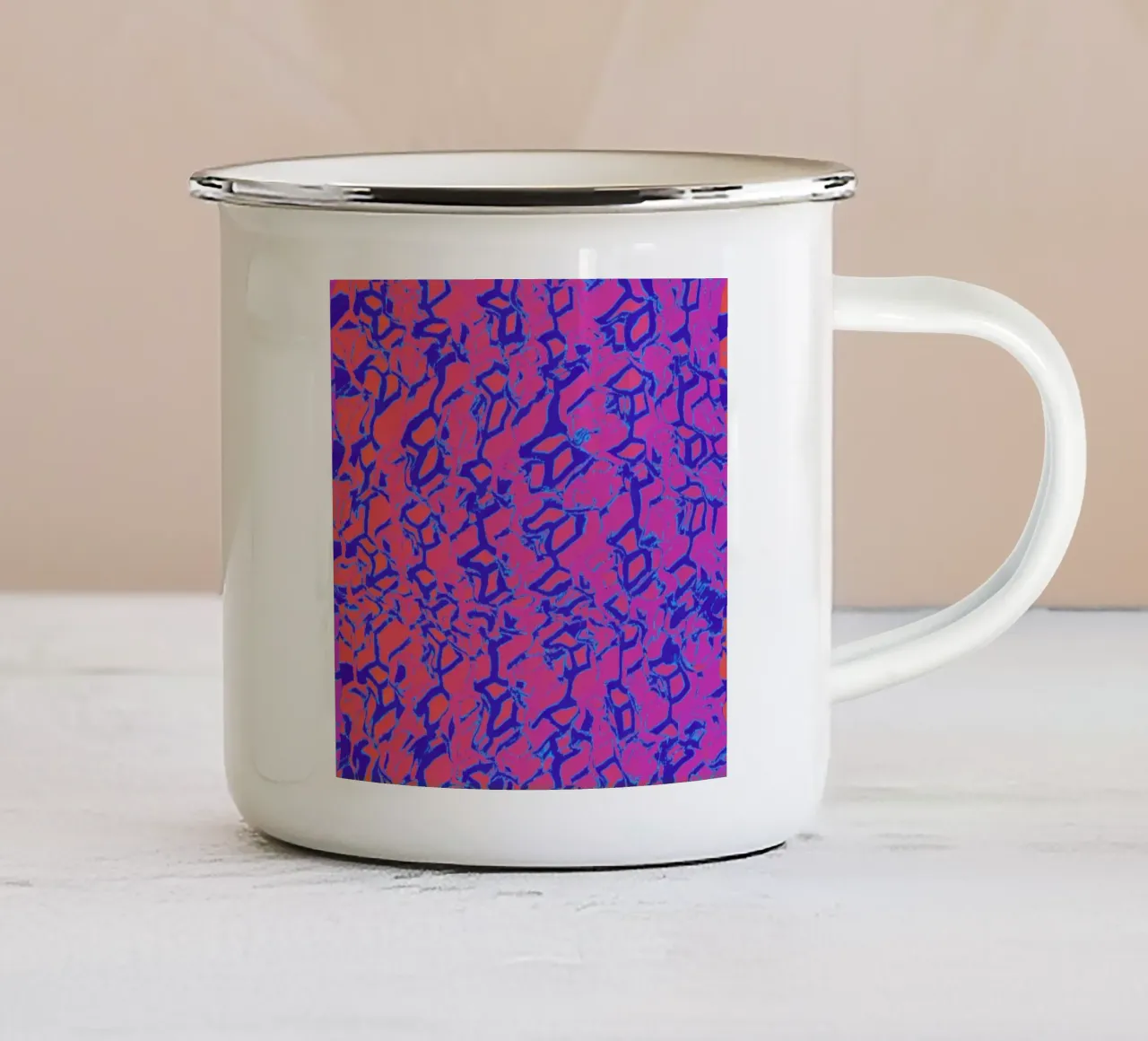 Rainbow_Pixel_AaveX tazza in smalto da Crypto_Jungle