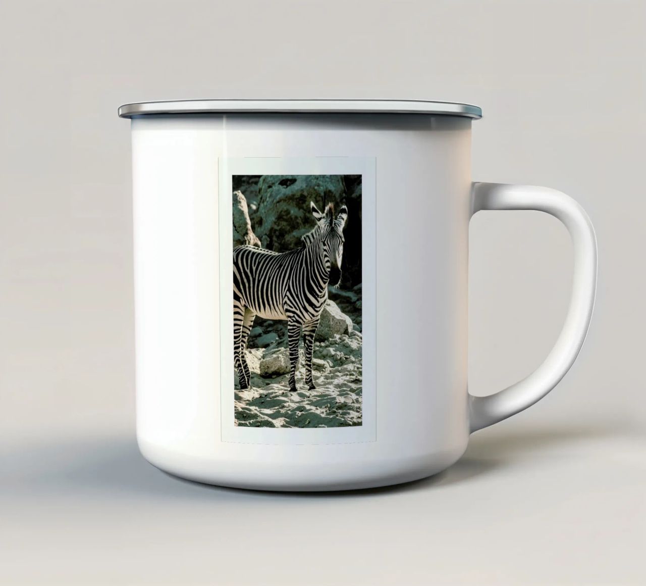 Zebra tazza in smalto da Natural Kingdom