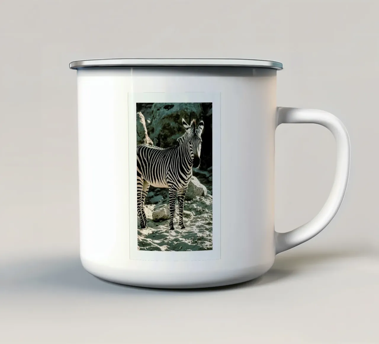 Zebra taza de esmalte de Natural Kingdom