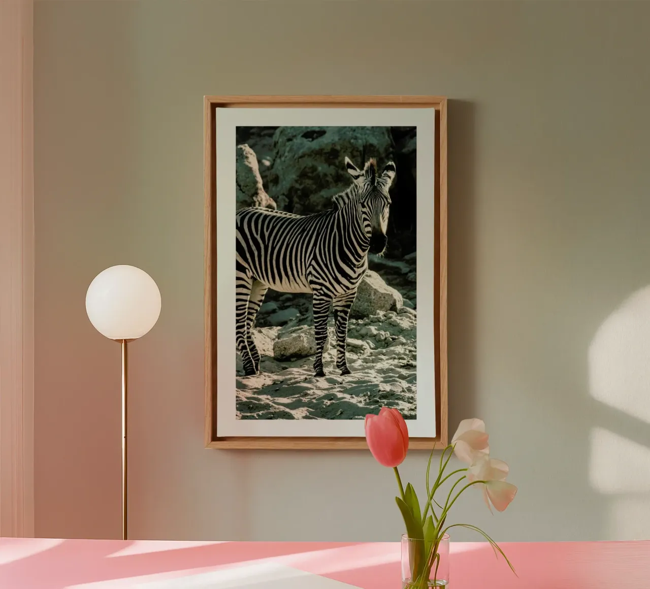 Zebra tela con Cornice a cassetta da Natural Kingdom
