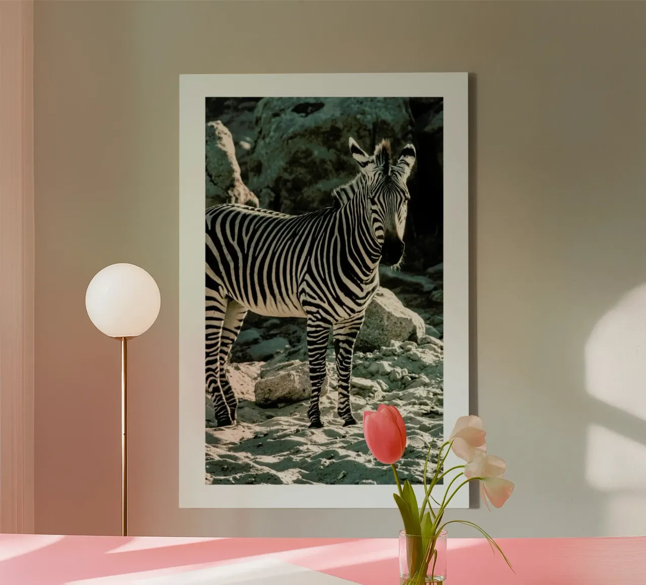 Zebra tela con Cornice a cassetta da Natural Kingdom