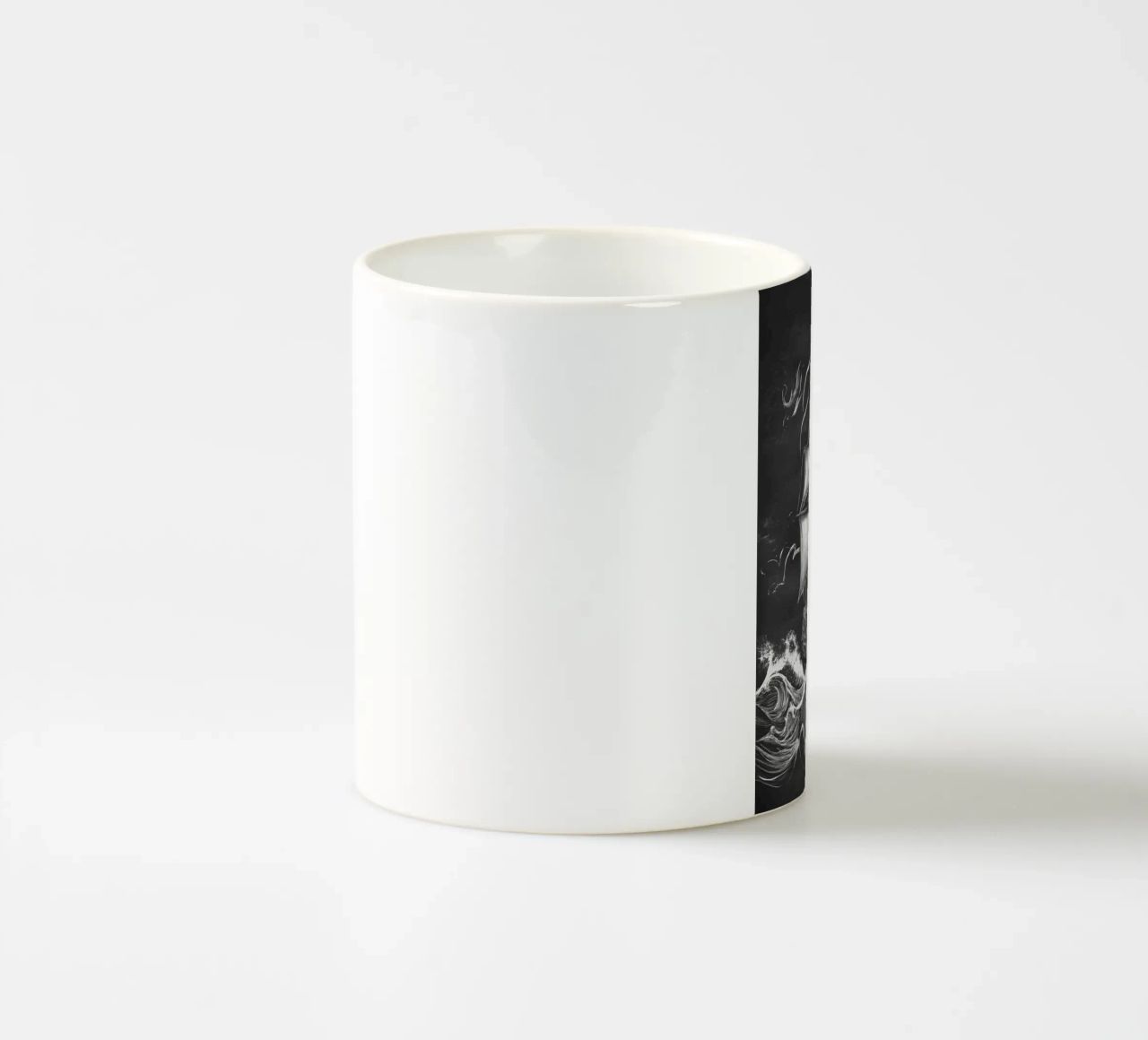 Veliero storico in un mare in tempesta tazza in ceramica da pixelbull - medieval art and more