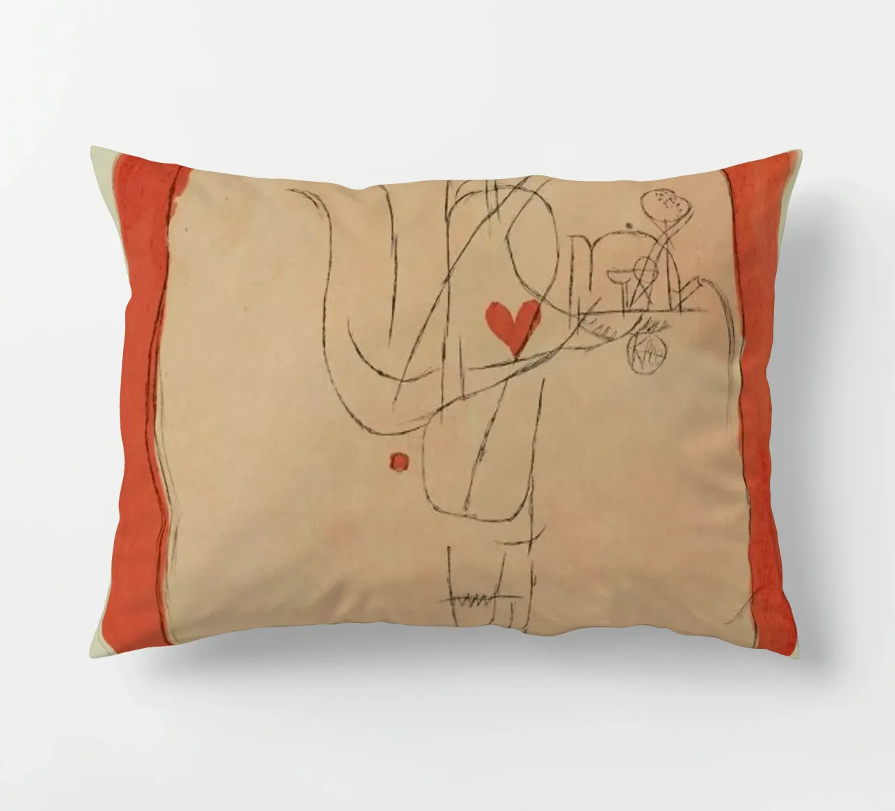Klee - A Guardian Angel Serves a Small Breakfast cuscino da ARTOTHEK