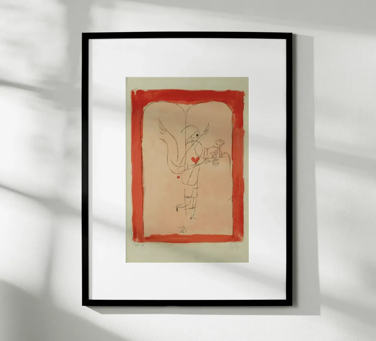 Klee - A Guardian Angel Serves a Small Breakfast carta hahnemühle da ARTOTHEK