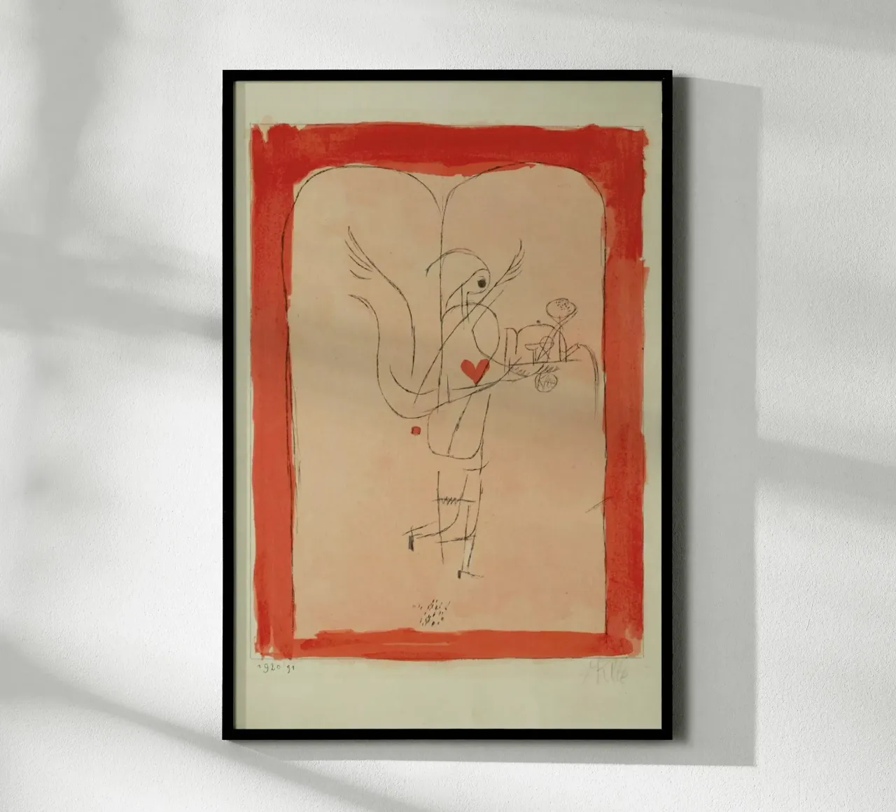Klee - A Guardian Angel Serves a Small Breakfast carta hahnemühle da ARTOTHEK