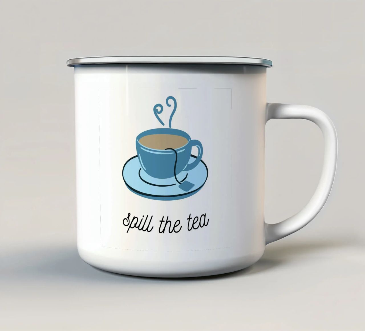 Tea Please tazza in smalto da Dreamer10