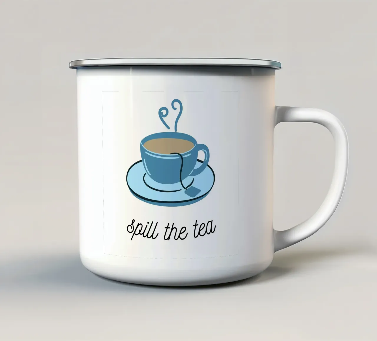 Tea Please tazza in smalto da Dreamer10
