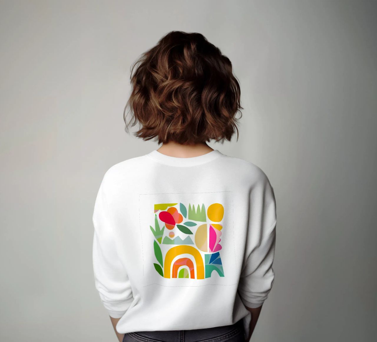 Minimal Abstract Shapes of Summer 1 • Matisse Nature Cut-Out sweatshirt by Dominique Vari