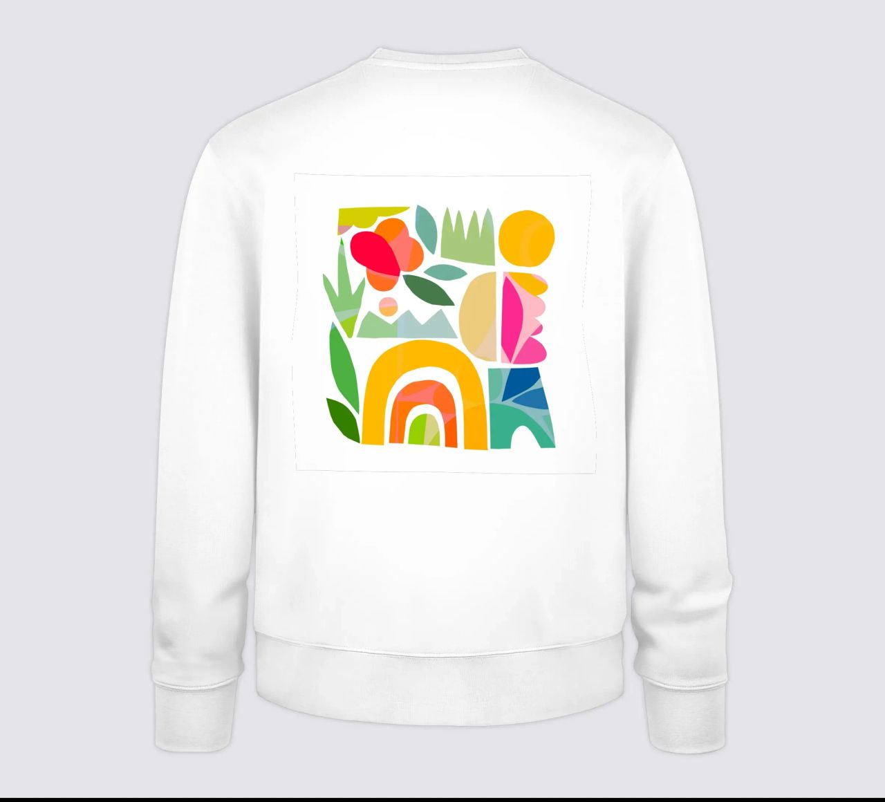 Minimal Abstract Shapes of Summer 1 • Matisse Nature Cut-Out sweatshirt by Dominique Vari