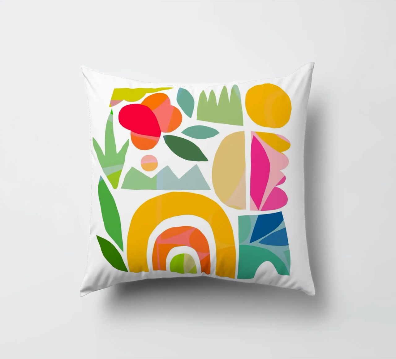 Minimal Abstract Shapes of Summer 1 • Matisse Nature Cut-Out decorative cushion by Dominique Vari