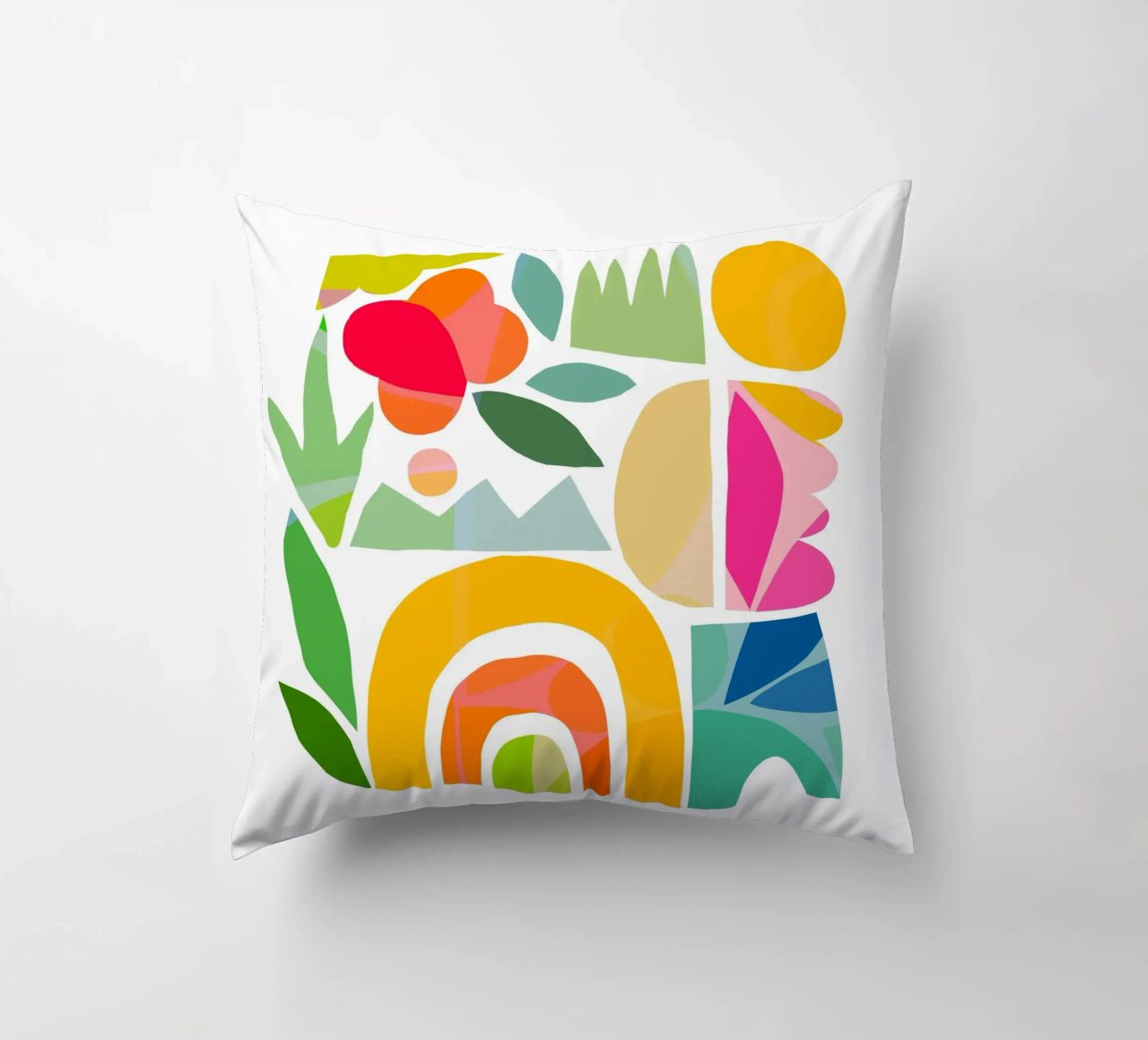 Minimal Abstract Shapes of Summer 1 • Matisse Nature Cut-Out decorative cushion by Dominique Vari