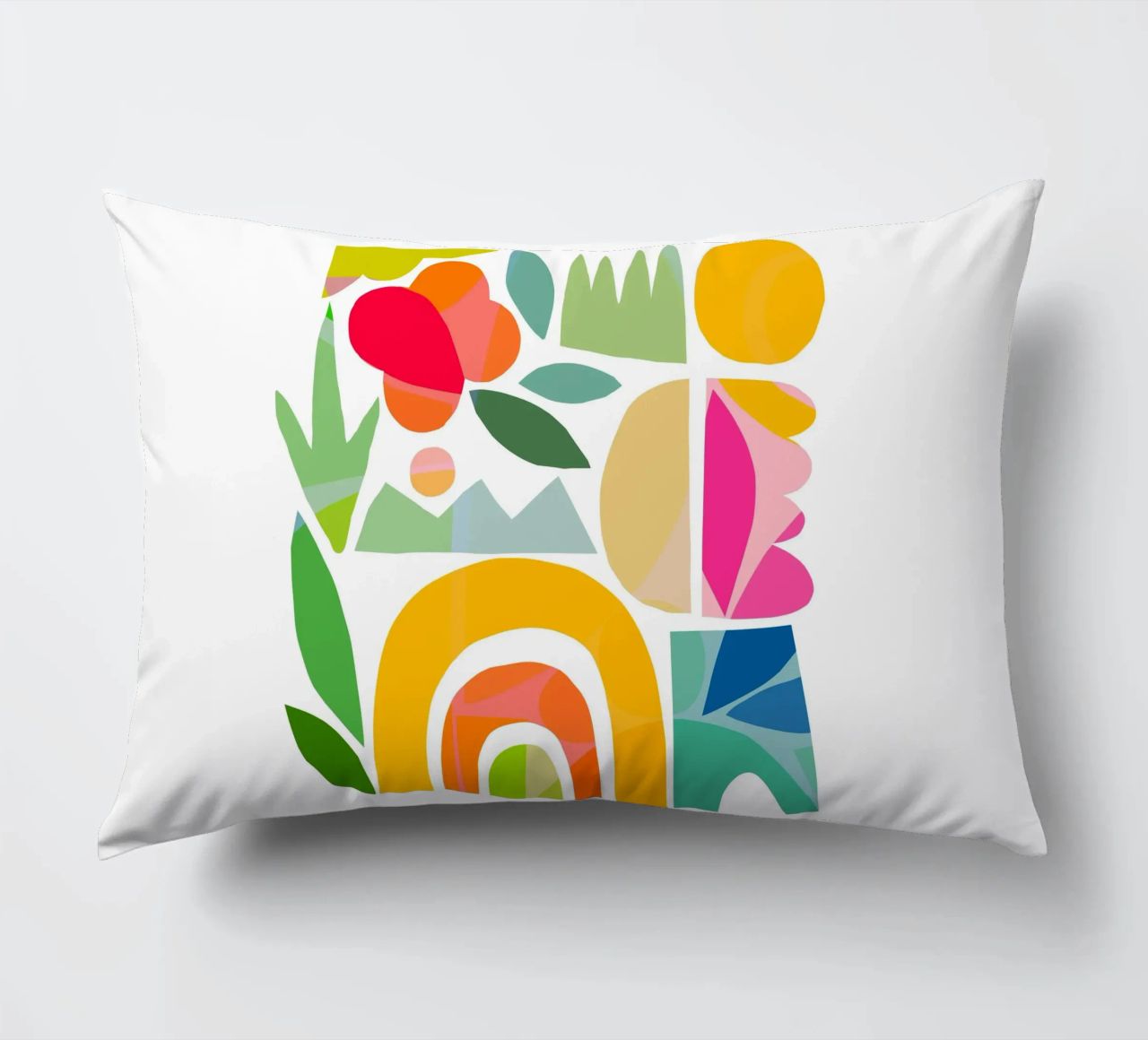 Minimal Abstract Shapes of Summer 1 • Matisse Nature Cut-Out decorative cushion by Dominique Vari